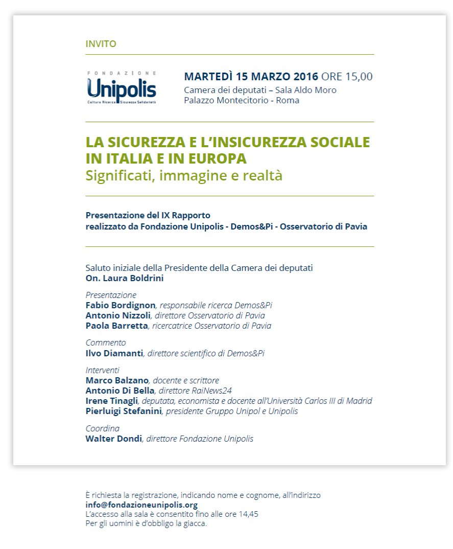 Sicurezza e Insicurezza Sociale